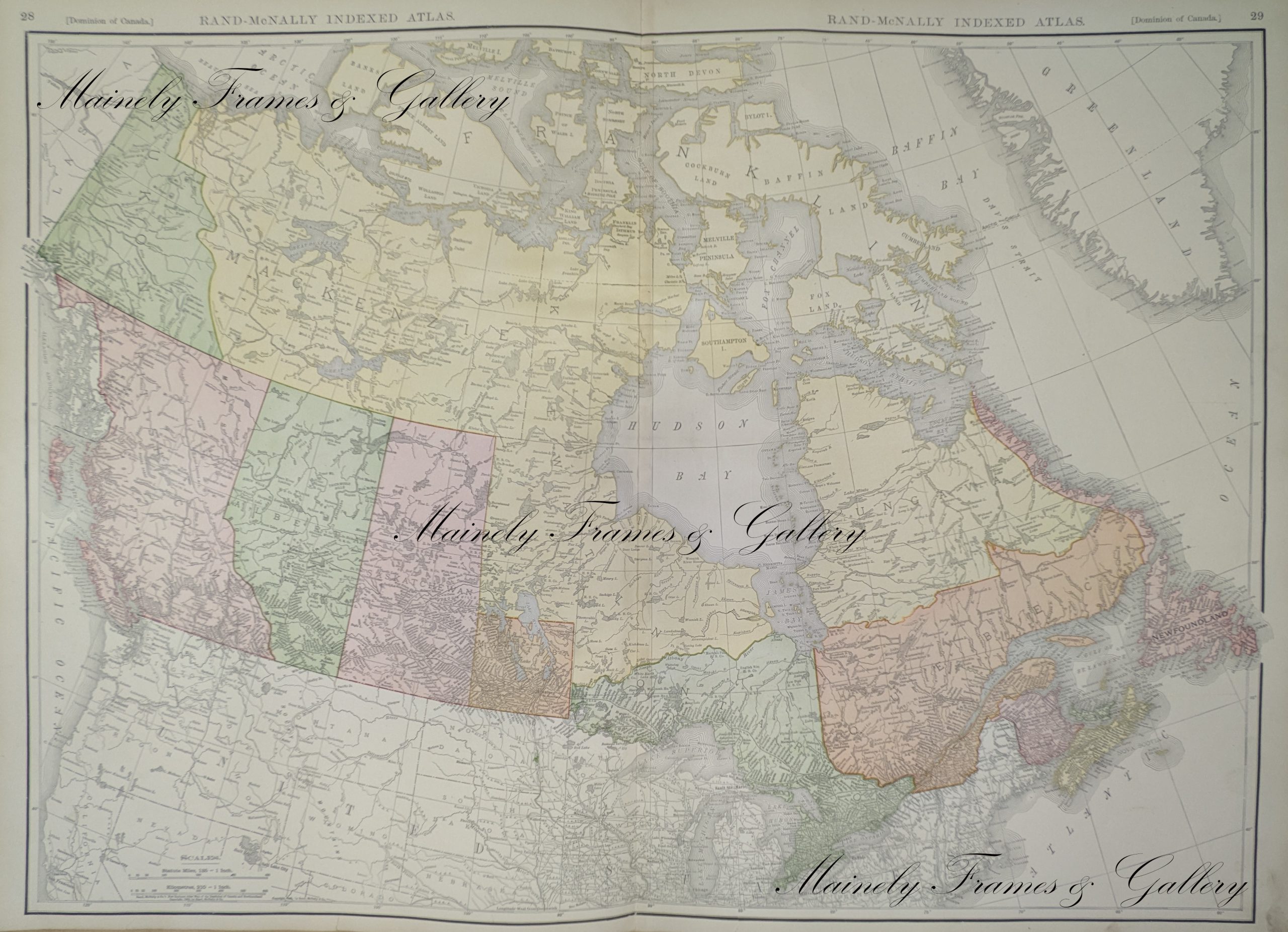 1906 Map of Canada by Rand McNally
