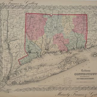 1855 Map of Connecticut by J. H. Colton
