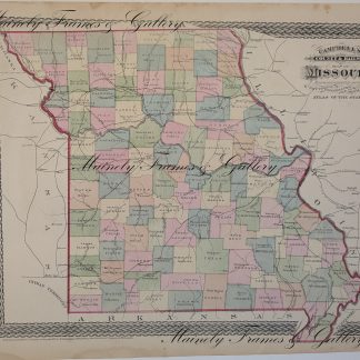 1873 Map of Missouri by Campbell