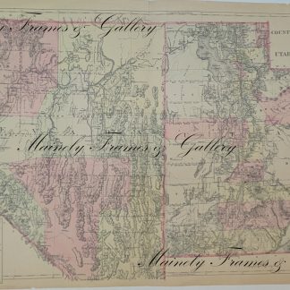 1884 Map of Utah and Nevada by Bradley & Bros.